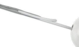 Up-close picture of a needle going through a bead